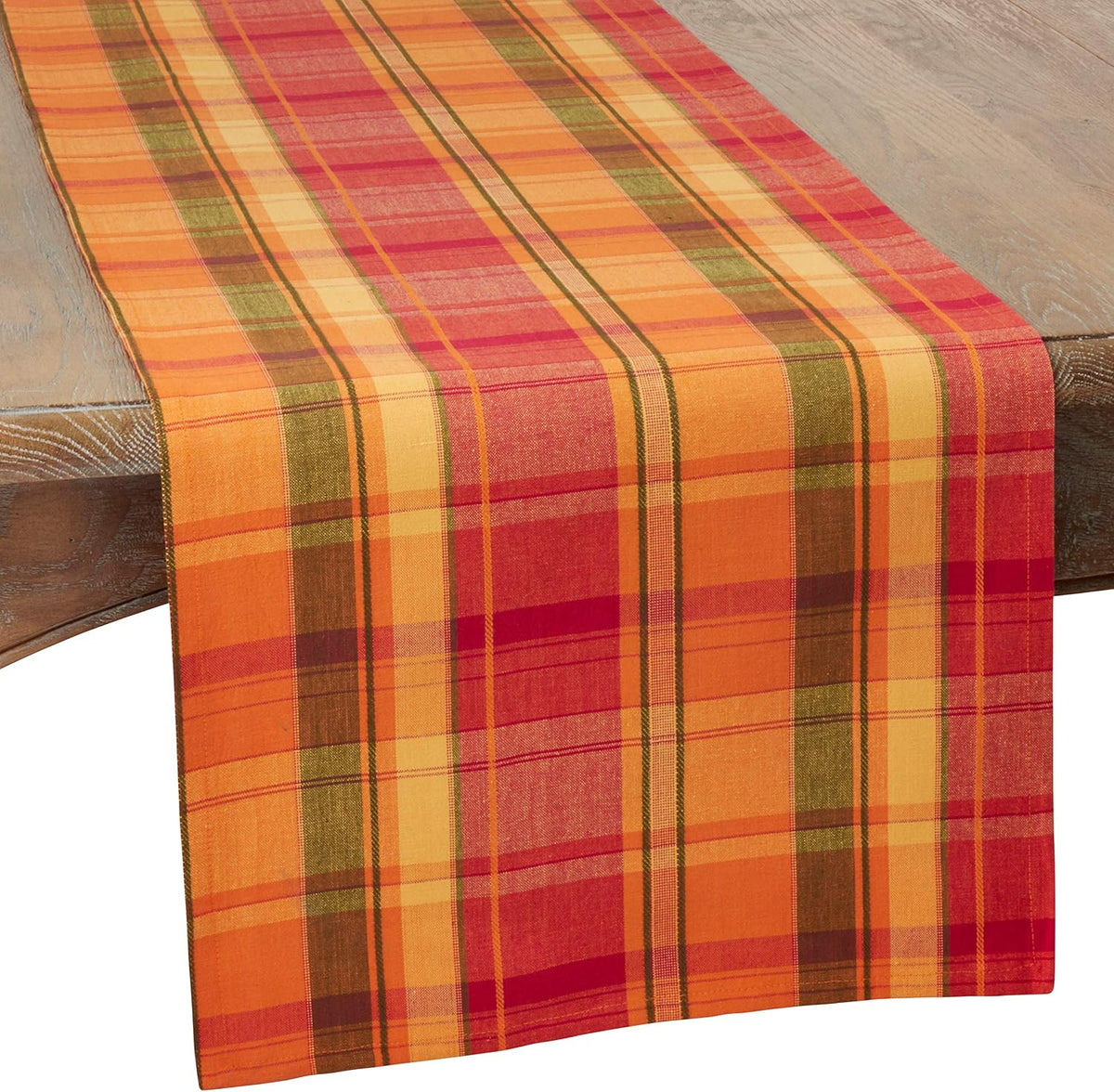 Terracotta Orange Harvest Halloween Autumn Thanksgiving Holiday Design Table Runner, 16" X 90" Rectangular, 100% Cotton, (1 Piece).