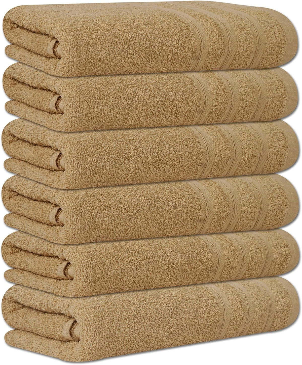 large bath towels set of 6 – 24", side view
