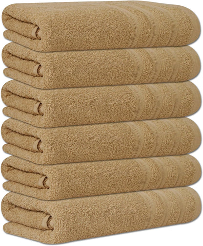 large bath towels set of 6 – 24", side view
