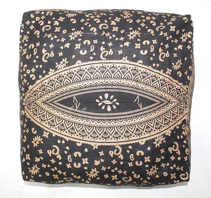 CRAFT KALA 18" Square Large Hippie Mandala Meditation Floor Ottoman Pillow - Image 8