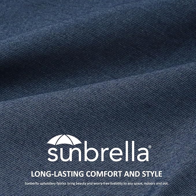 Sunbrella Square Corner Seat Cushions, 18.5" x 16" x 3", Indoor Outdoor Water - Image 2