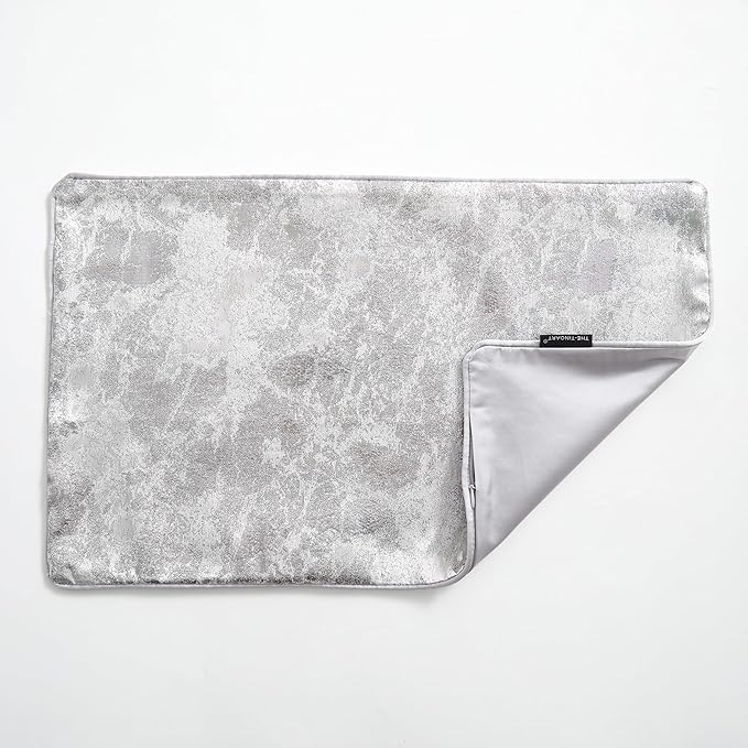 THE-TINOART Platinum Silver Metallic Pillow Case 12x20 - Image 4
