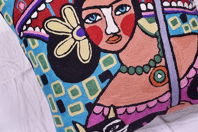 Frida Kahlo Inspired Pillow Cover Umbrella Southwestern Pillowcase Colorful - Image 8