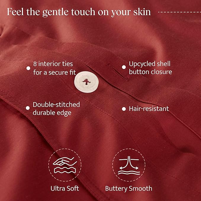 Double Stitch Cotton Tencel Duvet Cover - Image 3