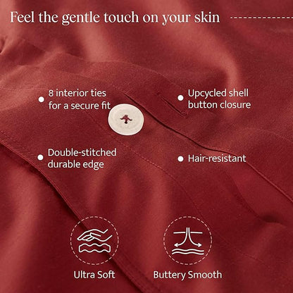 Double Stitch Cotton Tencel Duvet Cover - Image 3