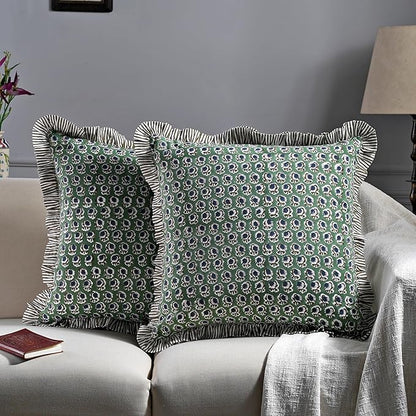 Ridhi Modern Farmhouse Pillow Covers Decorative Cotton Throw Pillow Covers Set - Image 2