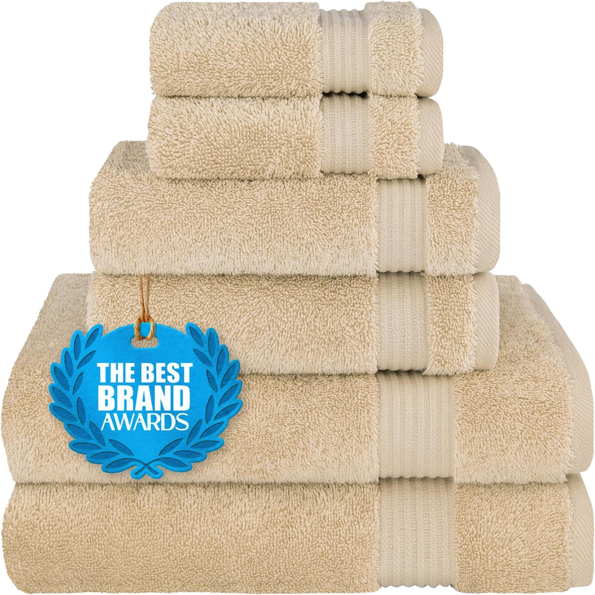 cotton paradise 100% cotton turkish towel set, soft shown in use