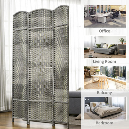 homcom 3 panel room divider 6 ft privacy, package contents
