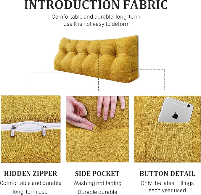 11 lbs Thickened Headboard Pillow Wedge Pillow Headboard Reading Pillow Bed - Image 7