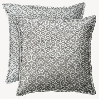 SanVia Tranquil Premium Cotton Throw Pillow Covers, 20 x 20 Inches, Luxurious - Image 2