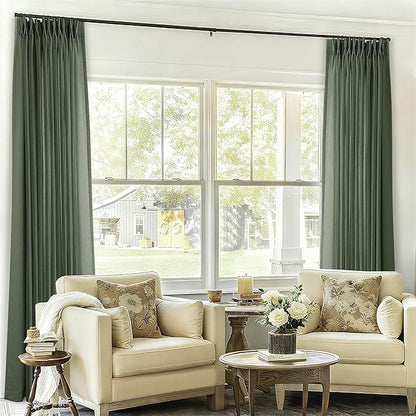 Pinch Pleat Extra Wide 72 x 108 Inch Linen Curtains - Image 8