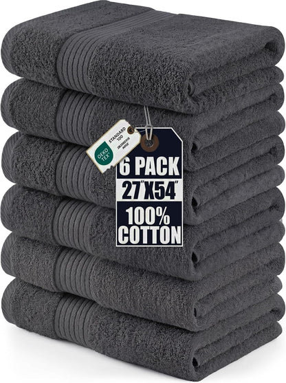 utopia towels 6 pack bath towels, 27x54 in shown in use