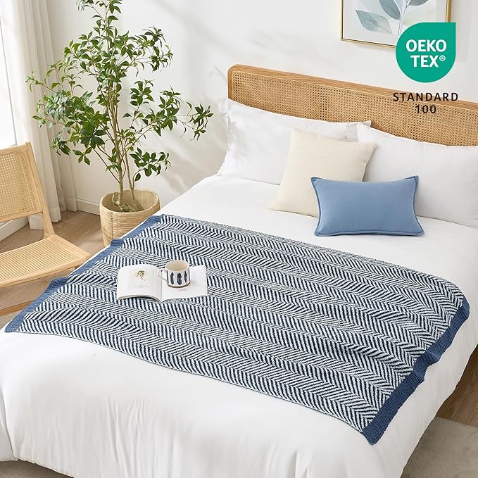 Snuggle Sac Herringbone Throw Blanket - Image 7