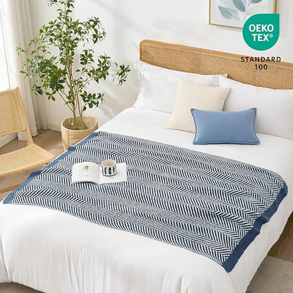 Snuggle Sac Herringbone Throw Blanket - Image 7