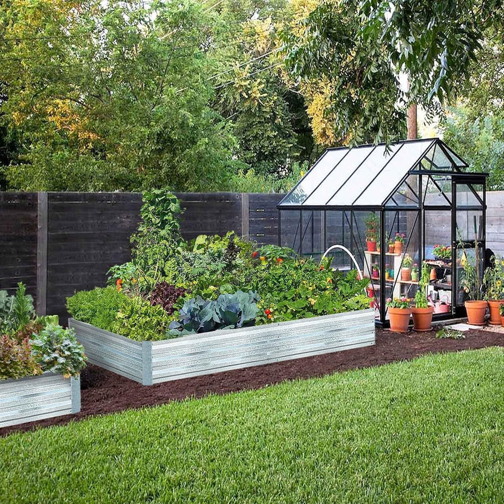 Galvanized Raised Garden Bed 8x4x1ft 2-Pack Value Set