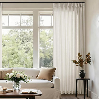 Pinch Pleat 120 Inch Linen Curtains - Image 7