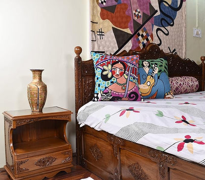 Frida Kahlo Inspired Pillow Cover Umbrella Southwestern Pillowcase Colorful - Image 3