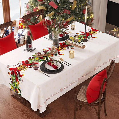 Christmas Rectangle Table Cloth, 100% Waterproof Tablecloth, Christmas by Unknown