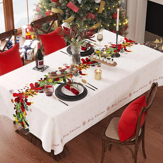 Christmas Rectangle Table Cloth, 100% Waterproof Tablecloth, Christmas by Unknown