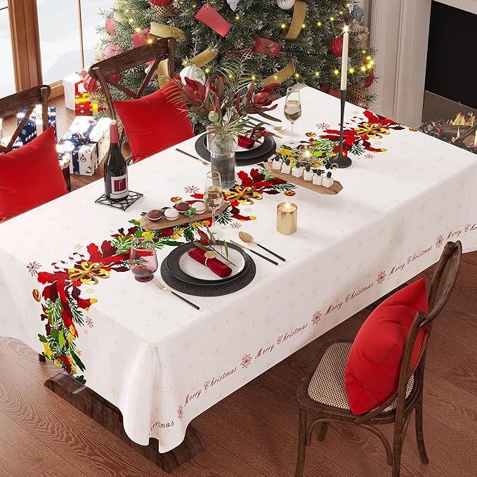 Christmas Rectangle Table Cloth, 100% Waterproof Tablecloth, Christmas by Unknown