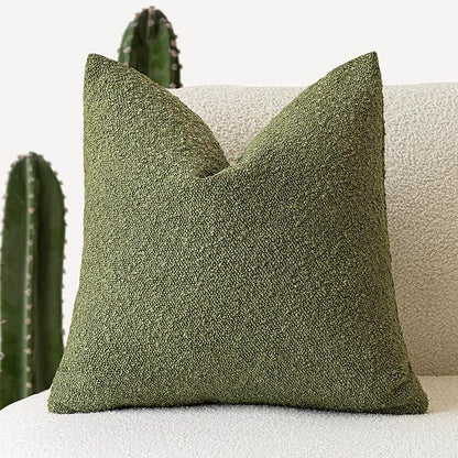 Foindtower Decorative Textured Boucle Throw Pillow Covers Accent Solid Pillow by Foindtower
