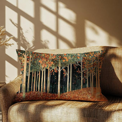 Rustic William Morris Inspired Autumn Forest Decor Pillow Covers 18x18 - Image 5