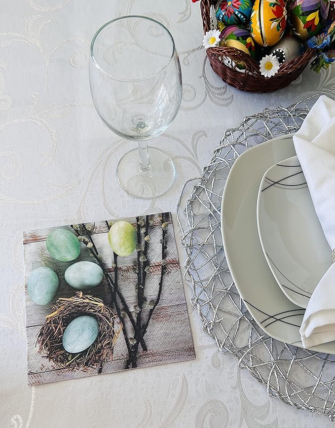 AM Décor Easter Dinner Napkins 20 Count Soft 3-Ply Tissue Servilities - Image 2