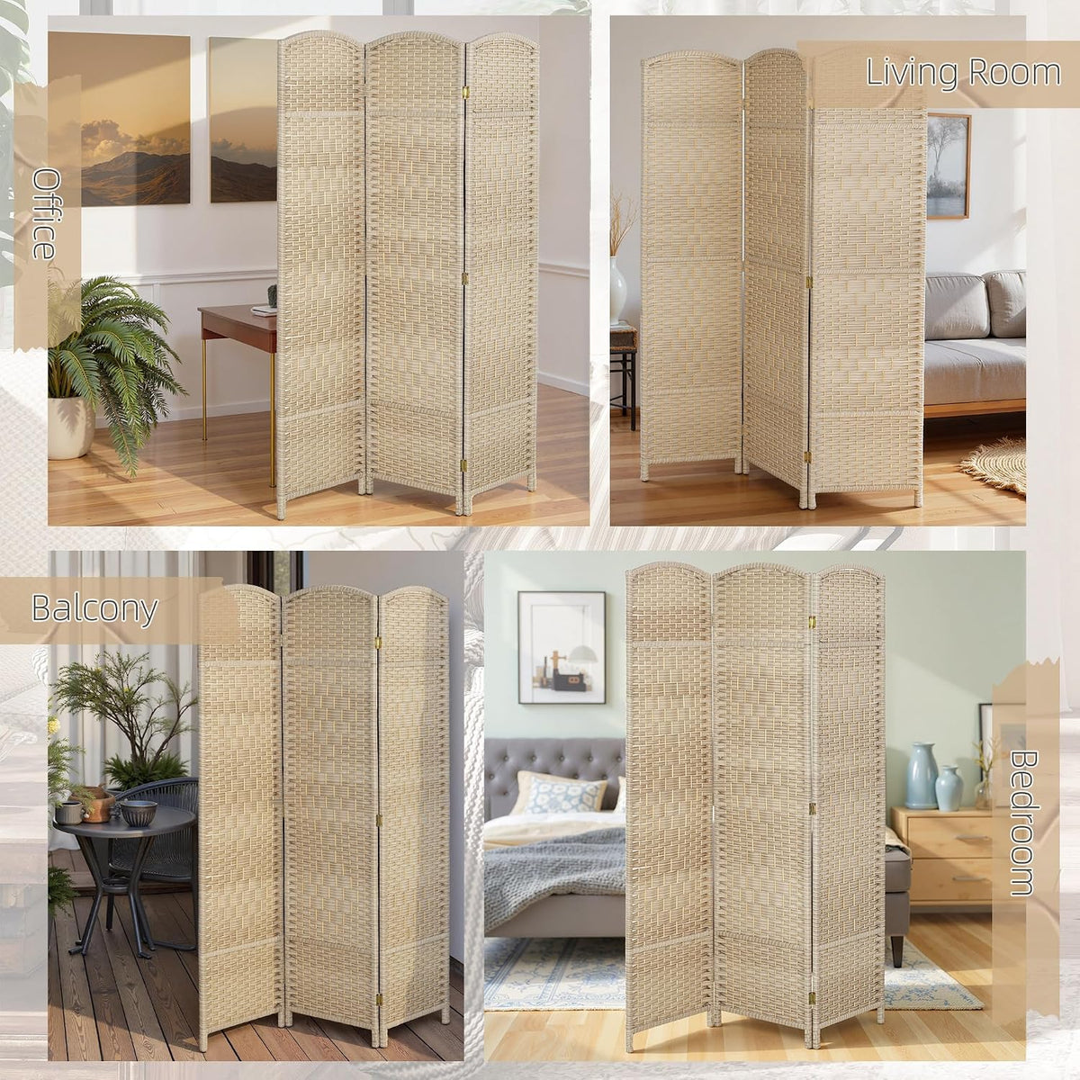 homcom 3 panel room divider 6 ft privacy, package contents
