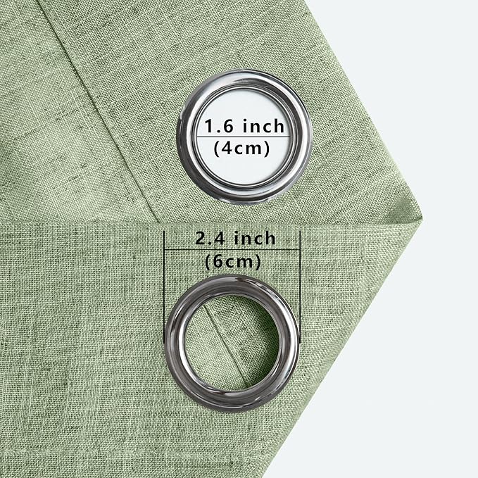 Light Sage Green 108 Inches Long Curtains - Image 8