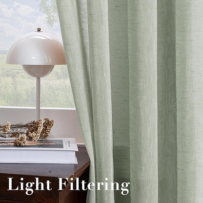 H.VERSAILTEX Linen Curtains Natural Linen Blended Curtain Panels - Image 5