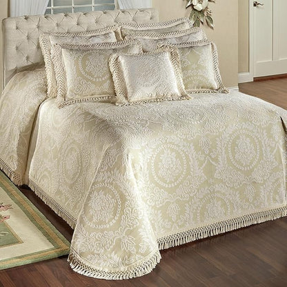 Timeless Vintage Style Bedding | Neutral Sage and Ecru | Textured Matelasse by TouchofClass