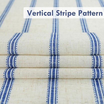 DriftAway Farmhouse Vertical Striped Linen Blend Textured Light Filtering Semi - Image 5