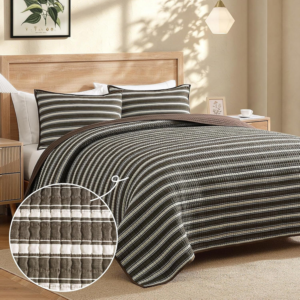 Queen Quilt-Lightweight Bedspreads Brown Queen Size Quilt Bedding Set
