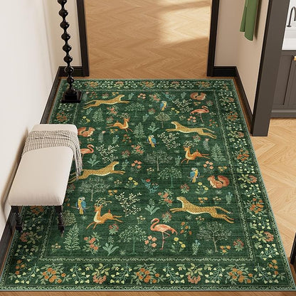 DUKINO 4x6 Rug, Washable Animal Area Rug - Image 3