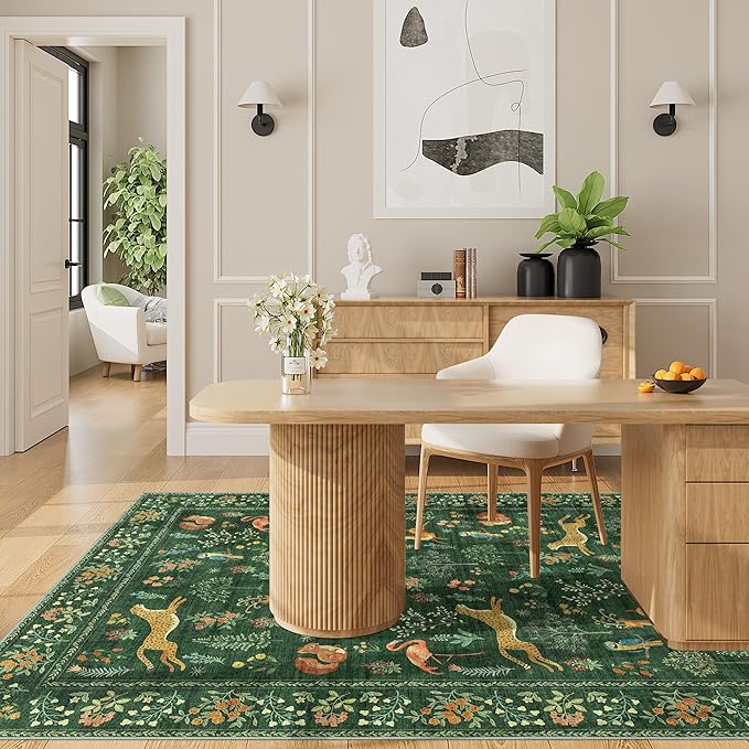 DUKINO 3x5 Rug, Washable Animal Area Rug - Image 6