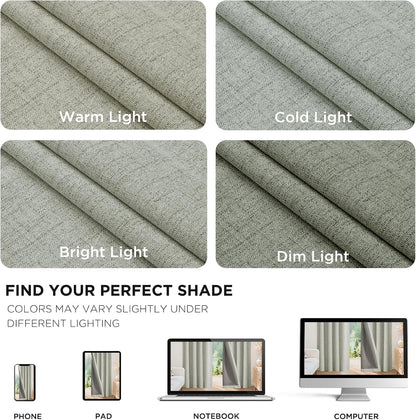 joydeco blackout curtains for bedroom - 100% light, view 9