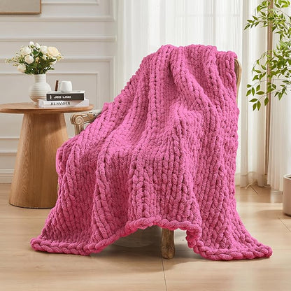 Carriediosa Chunky Knit Throw Blanket 60" X 80" Twin, 100% Hand Made Large - Image 8