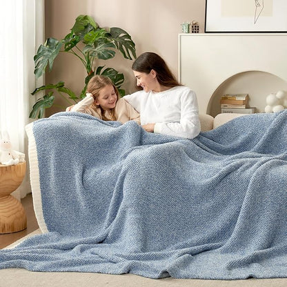 Snuggle Sac Heather Blue Throw Blanket - Image 8