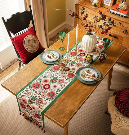 13×72 Inch Table Runner, Retro-Luxury Tassels Series - Image 8