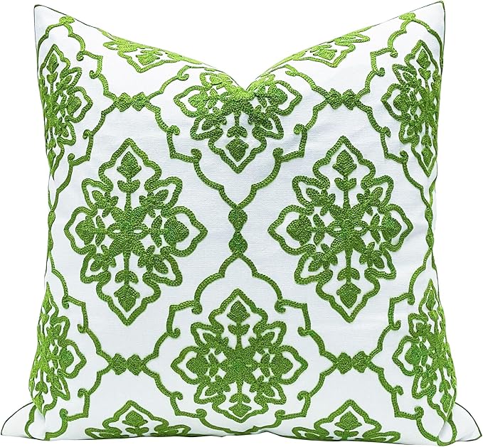 Slow Cow Embroidery Decorative Throw Pillow Cover by SLOW+COW