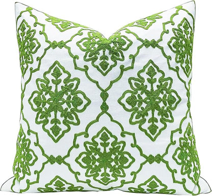 Slow Cow Embroidery Decorative Throw Pillow Cover by SLOW+COW