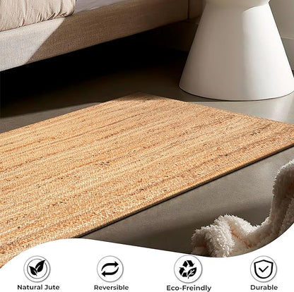 Ramanta Home Hand Woven Jute Braided Rug 2'x6' - Image 7