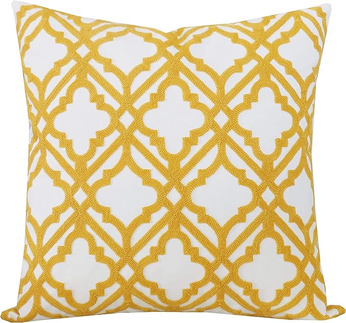 Slow Cow Embroidery Decorative Throw Pillow Cover by SLOW+COW