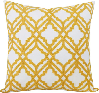 Slow Cow Embroidery Decorative Throw Pillow Cover by SLOW+COW