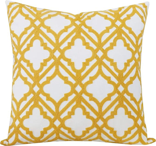 Slow Cow Embroidery Decorative Throw Pillow Cover by SLOW+COW