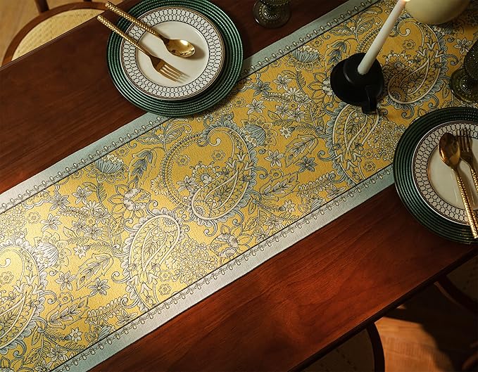 13×72 Inch Table Runner, Retro-Luxury Tassels Series - Image 3