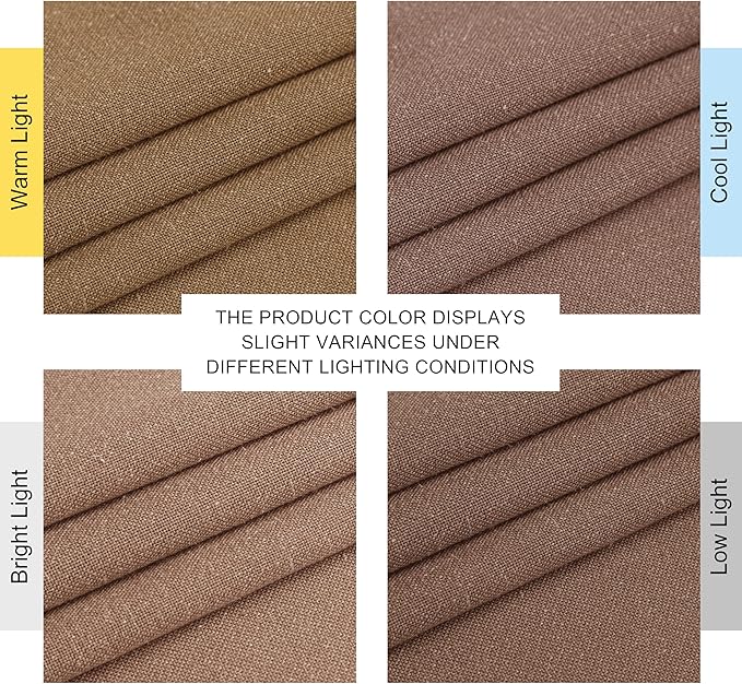 NICETOWN Gold Brown Linen Curtains - Image 9
