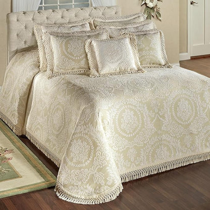 Timeless Vintage Style Bedding | Neutral Sage and Ecru | Textured Matelasse by TouchofClass