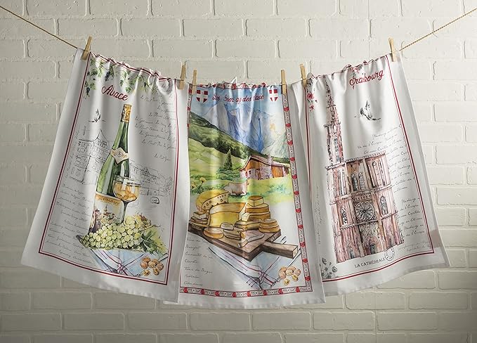 Maison d' Hermine Kitchen Towels Set of 3 100% Cotton 27.50" x 20" Reusable - Image 7
