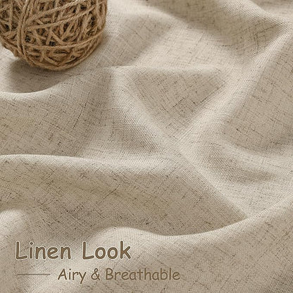 Nanspring Rustic Farmhouse Linen Curtains - Image 4
